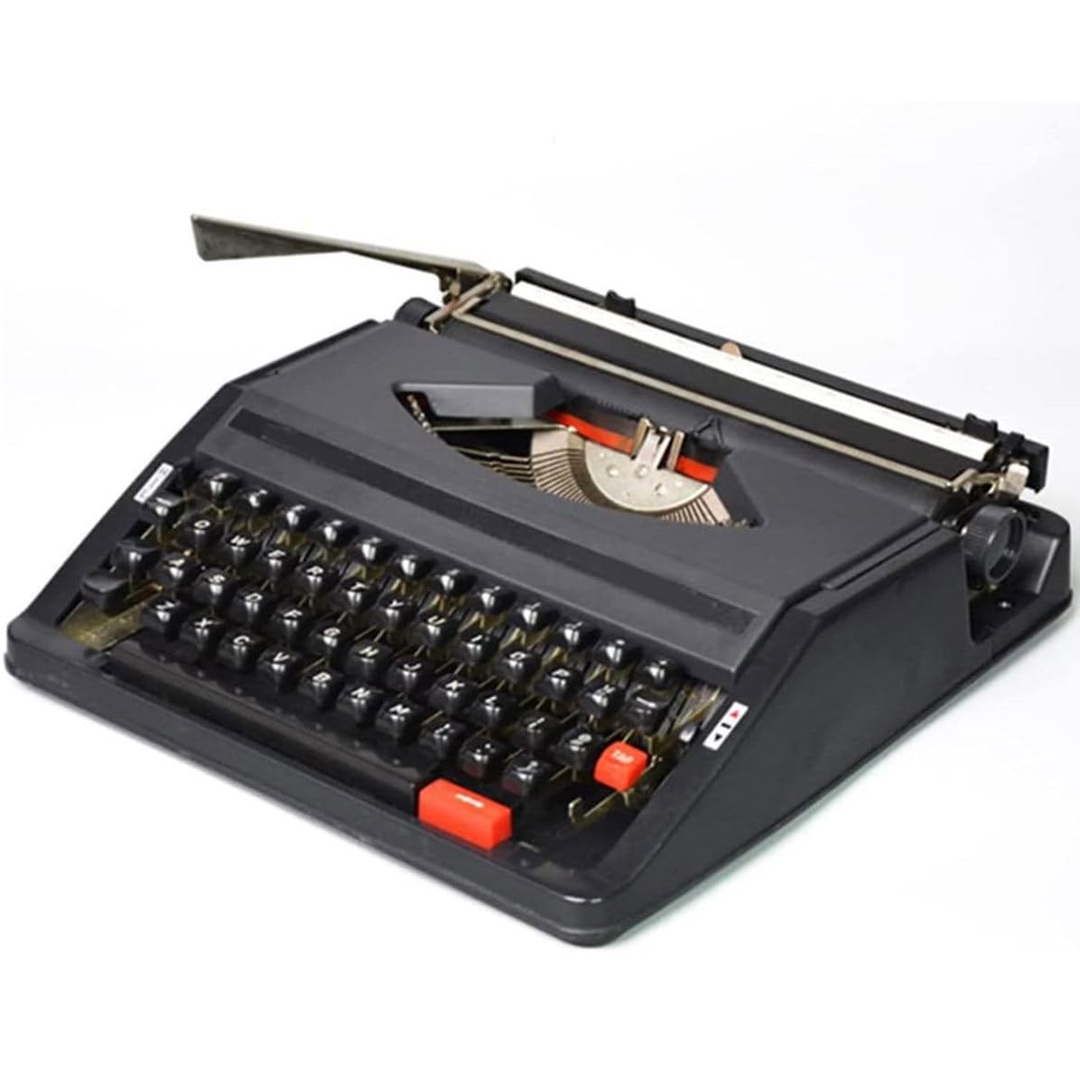Przenośna Ręczna Maszyna Do Pisania, Mechaniczne Narzędzie Do Pisania, Klasyczna Ręczna Maszyna Do Pisania, Ręcznie Robione Akcesoria Model Retro Dekoracja - Z Pokrowcem Na Walizkę,Black