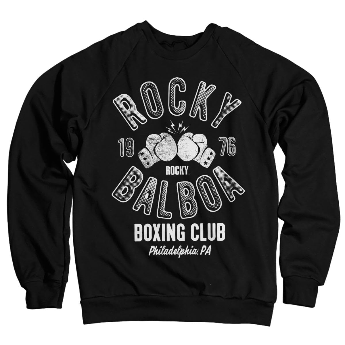 Rocky Unisex Black Officially Licensed Balboa Boxing Club Sweatshirt (Black), Large