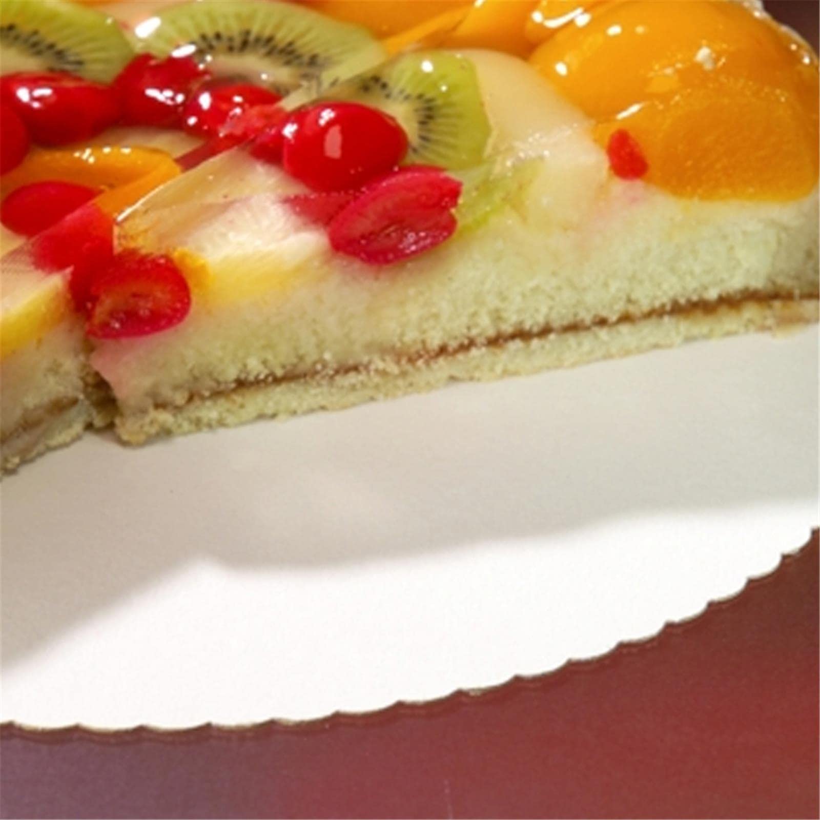 Papstar 11372, 100 sous tartes, carton, "pure", rond, diamètre 30 centimètre, blanc, avec bord dentelé