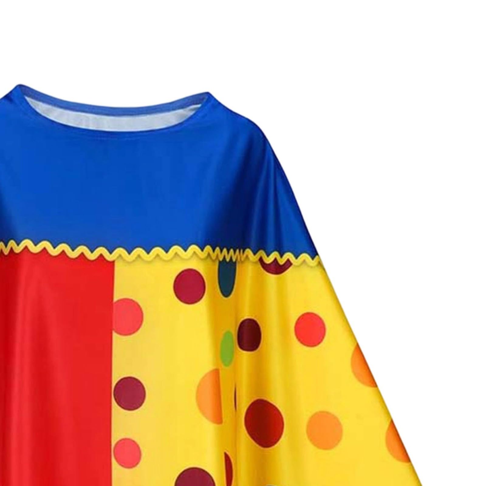 Halloweenkostüm Damen Clown Umhang Cosplay Party Joker Outfit Karneval Kostüm Damen Set Cape Bunt Lustig