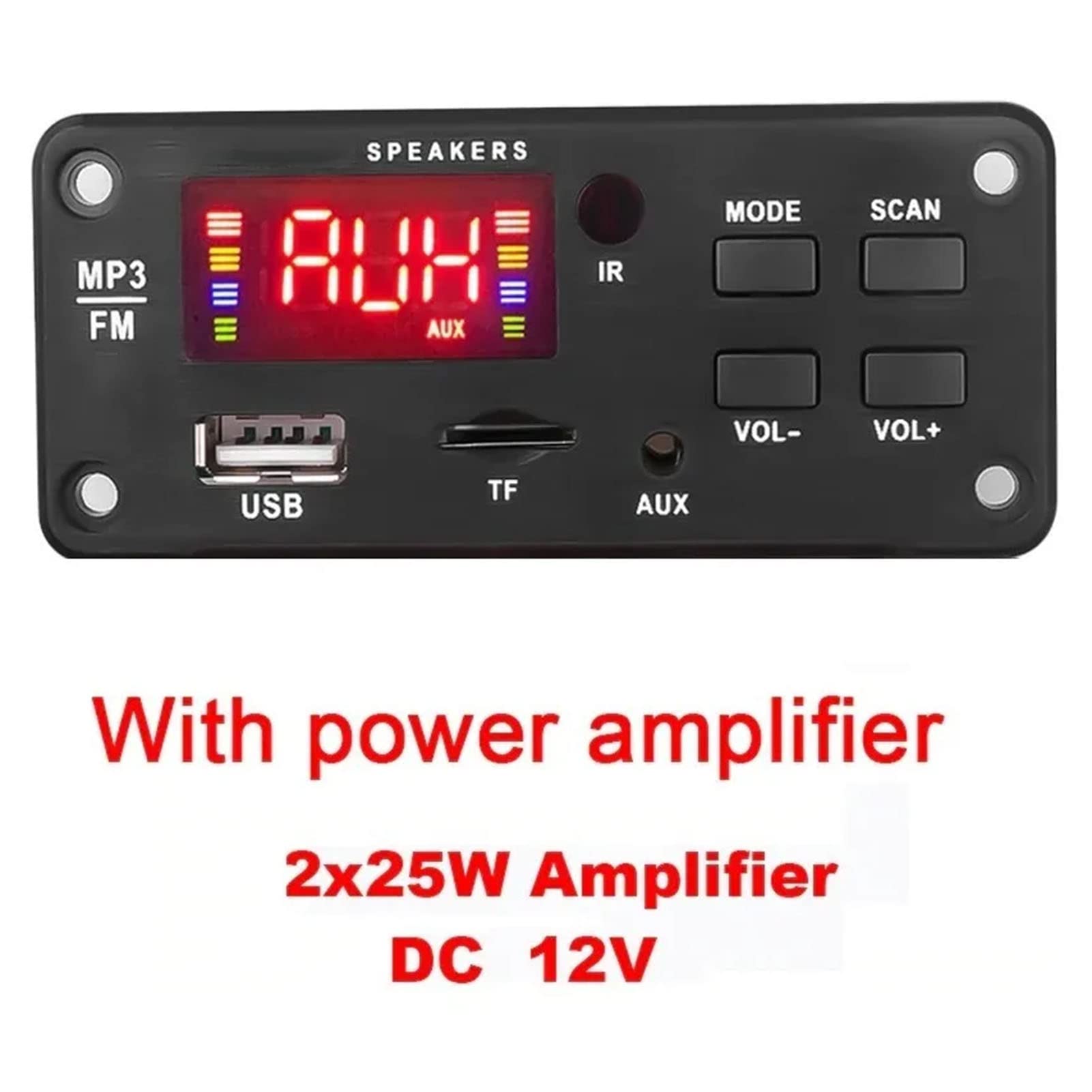 Module Décodeur MP3 5.0 Avec Télécommande - USB, Carte TF, FM, AUX - Pour Mise à Niveau Audio - DC 6-12V