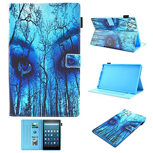 Folio Case for Amazon Fire HD 10 (7th Generation,2017),Uliking Multi-angle Stand PU Leather