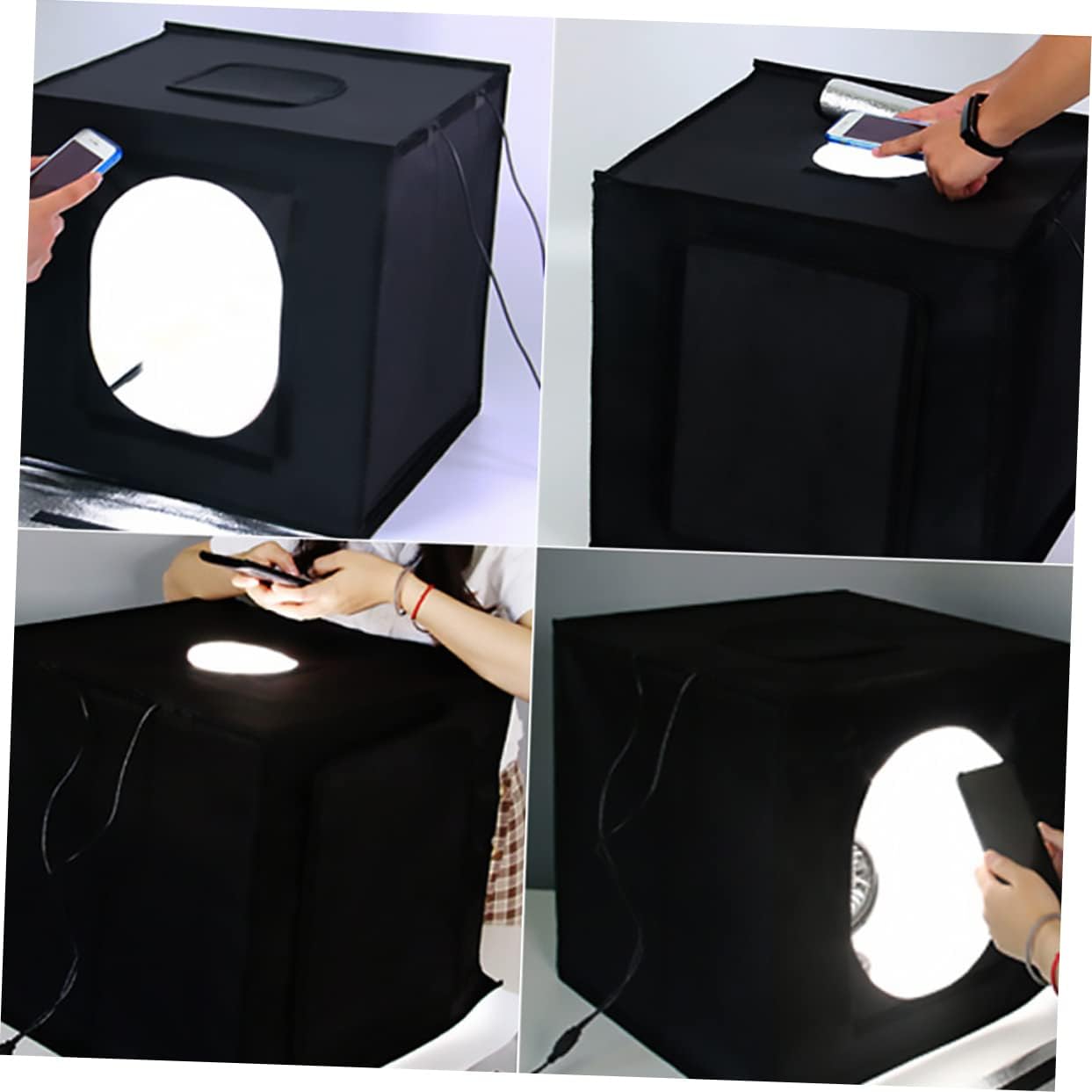 MERRYHAPY 1pc Mini Photo Box Light Tent Portable Photography Studio Openings for Small Products Energy Saving Design for Jewelry Toys Bags