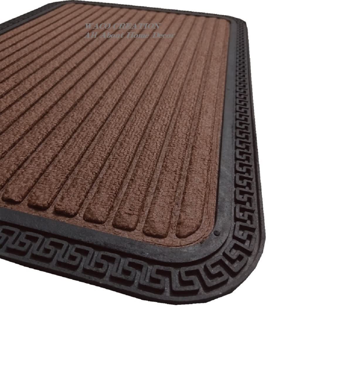 Jiyansh Decor Rubber Coir Moulded Entryway Rug For Indoor And Covered Door Entrances (40 Cm X 60 Cm) (Brown, Rectangular)-picture-10