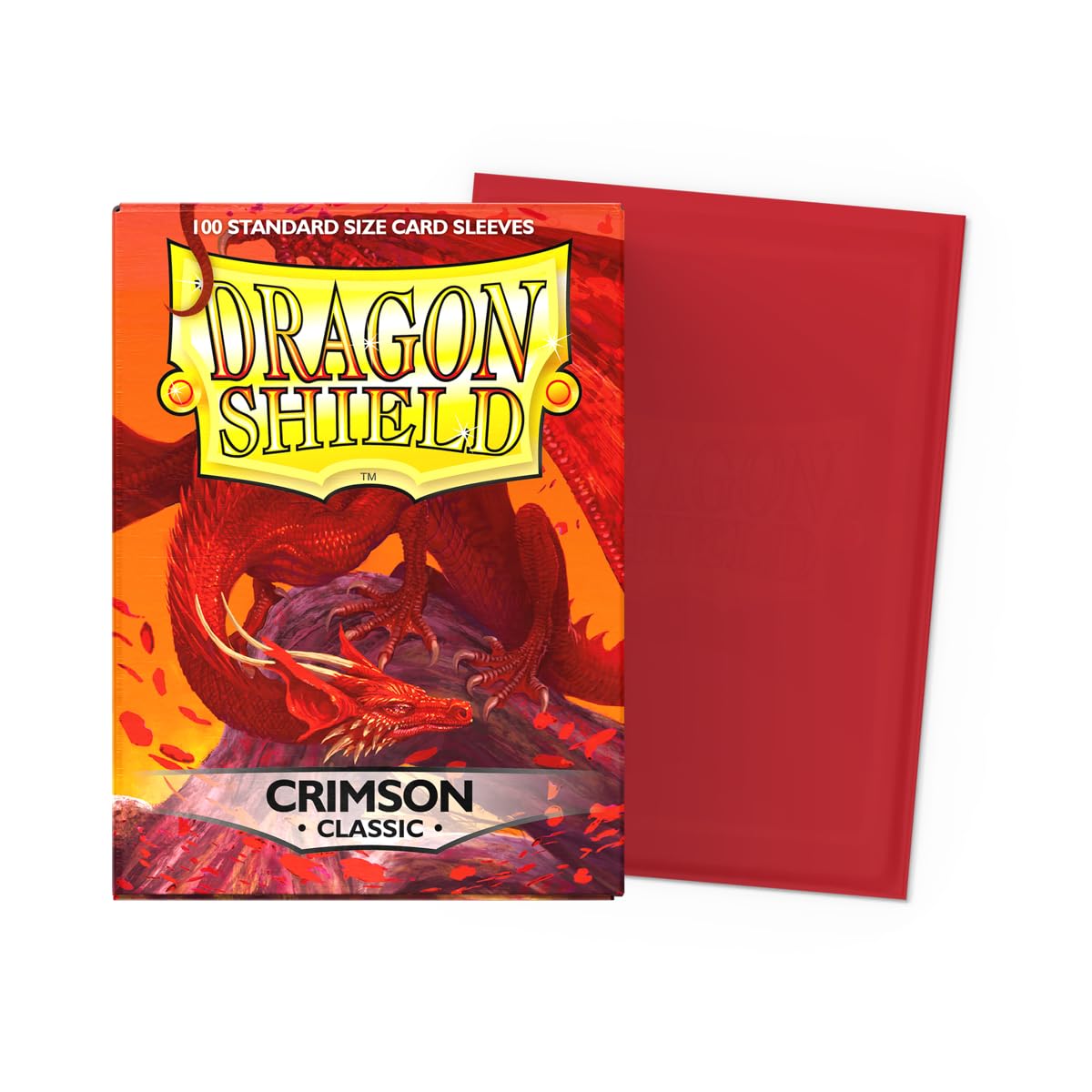 Dragon Shield - Classic Standard Size Sleeves 100Pk - Crimson, ART10021