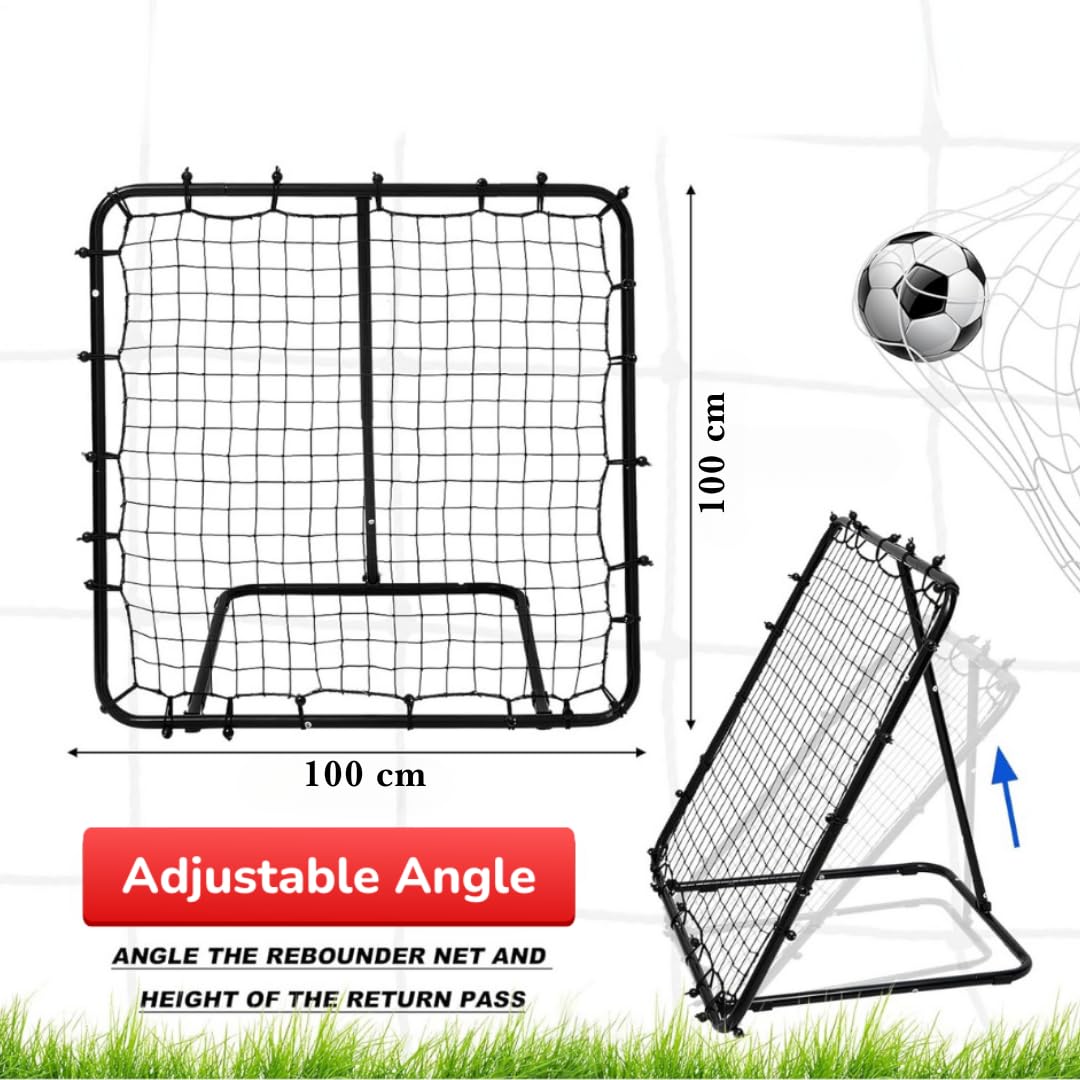 Dr. Sport Rebounder para fútbol, 120 x 120 cm, ajustable y plegable, reboteador para voleibol, balonmano y baloncesto, deportes