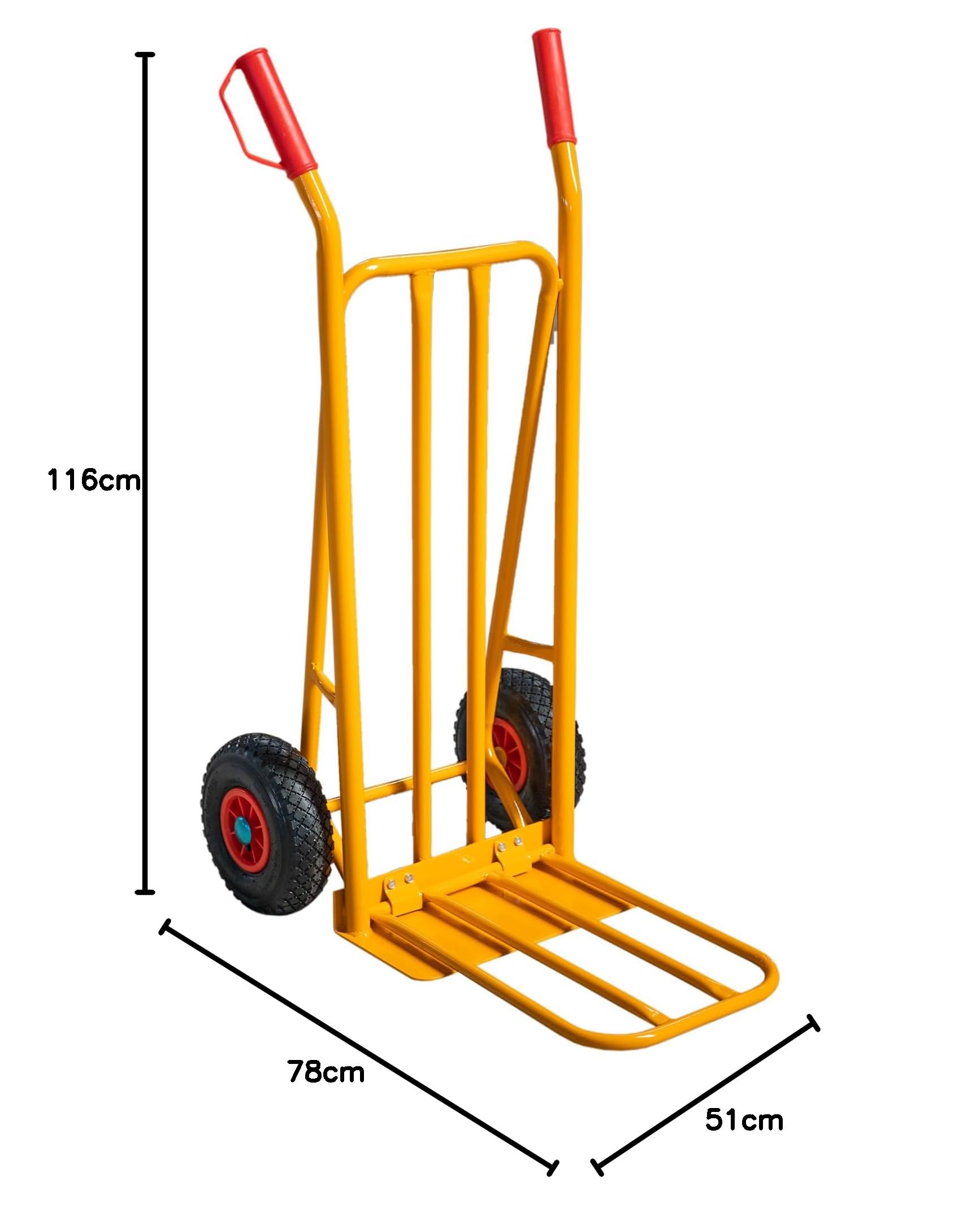 Carretilla Plegable Cofan 300 kg Ruedas Neumáticas 1160x510x780 mm