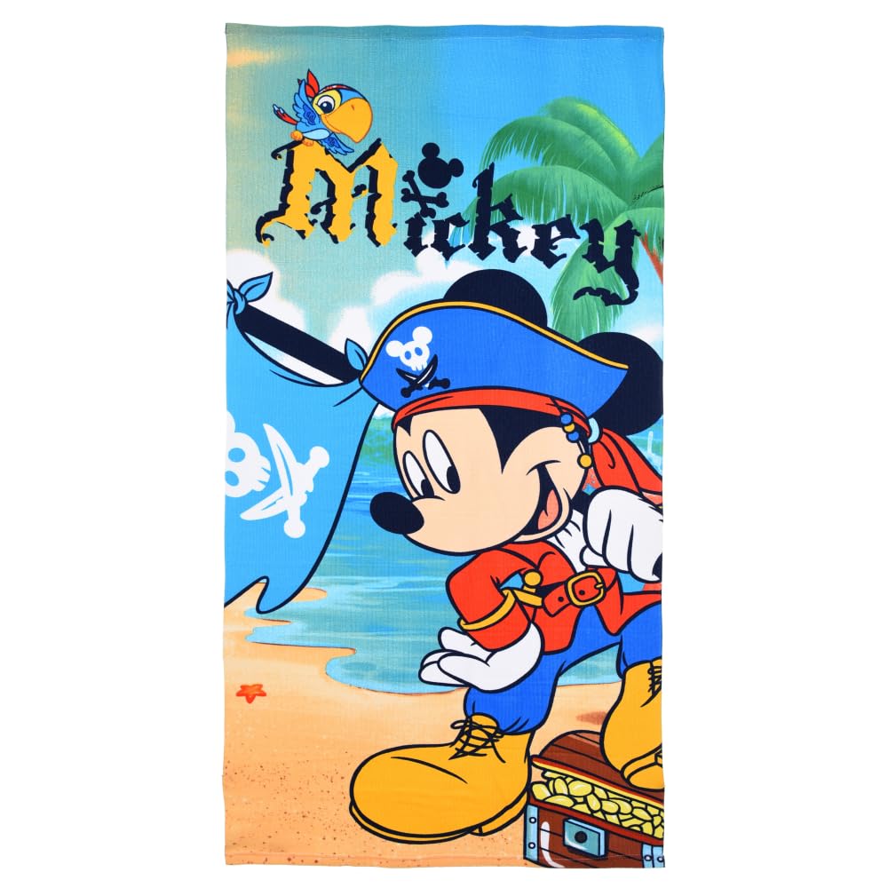 Cartoon Mickey 3 Disney Mickey Mouse Beach Towel Microfibre Polyester For Children 240Gsm Size 70 X 140 Cm Beach Pool