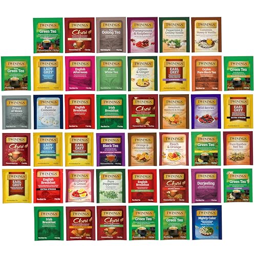 Twinings Tea Bag Sampler Assortment, Variety Pack (44 Count), 44 Unique Flavours for Tea Lovers: Women, Men, Couples, Family, Friends, Coworkers