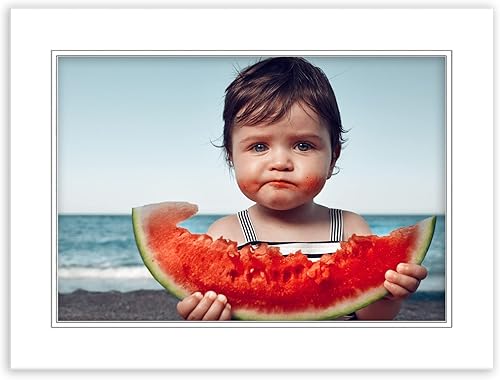 Miniatura 8 de Tapete de 20 x 20 pulgadas para fotos de 8 x 8 pulgadas, precortado blanco sobre blanco, doble paspartú para marcos de 20 x 20 pulgadas, corte