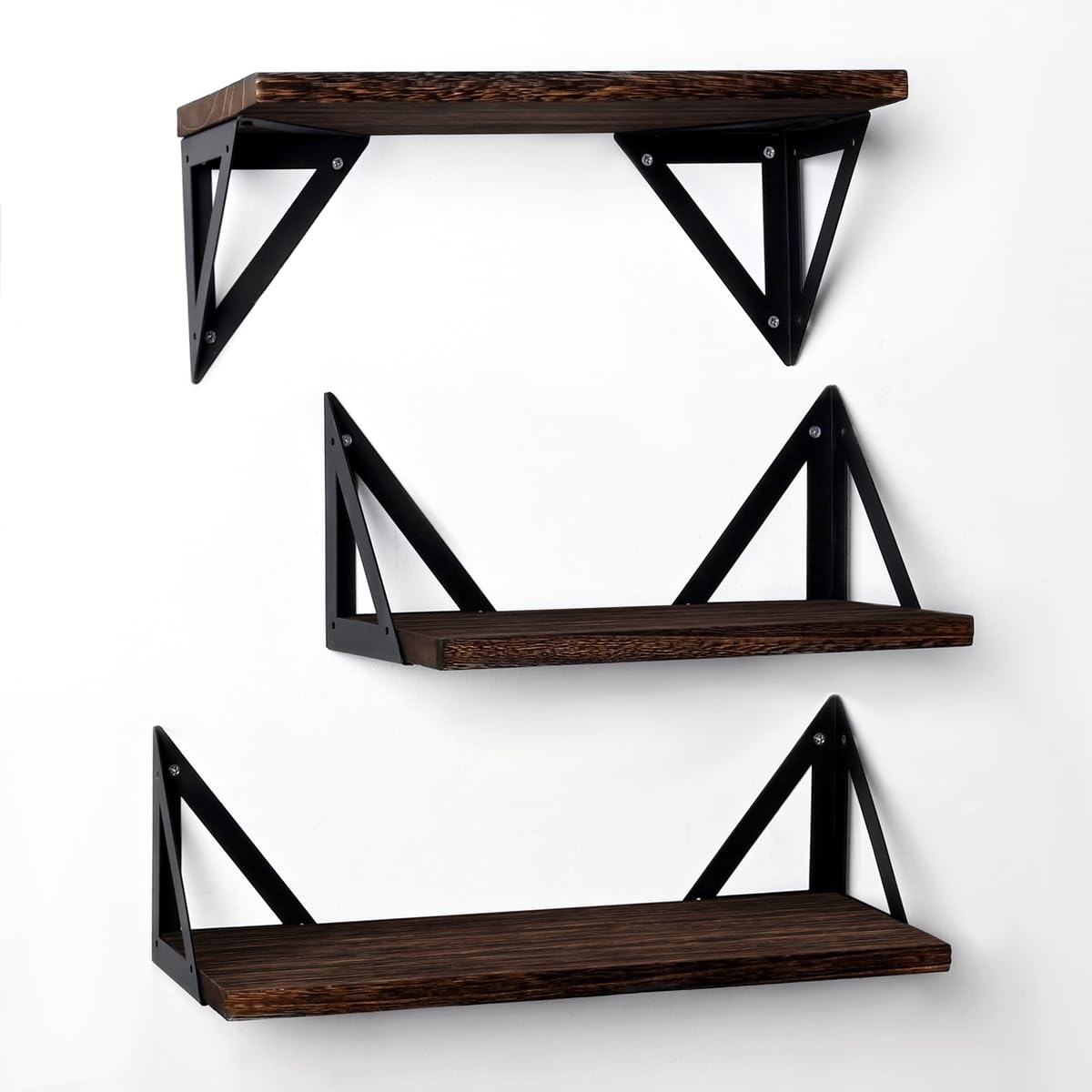 T-LOVENDO.ES Baldas Pared Madera Natural. Estantes flotantes o estantería. Repisas. Juego de 3 Piezas. Ideal salón, Sala Estar, baño, Cocina, decoración. Fácil Montaje. Resistente. con descuento