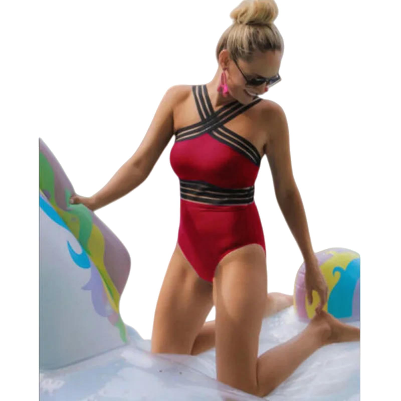 Maillot de bain crisscross rouge pour vos journées spa et vacances à la plage
