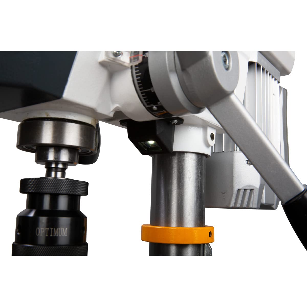 Optimum Tischbohrmaschine OPTIdrill DQ 22 (Bohrtisch neigbar + drehbar, Drehzahlbereich 300 – 2300 min¯¹, Pinolenhub 85 mm, Schnellspannbohrfutter) 3191044