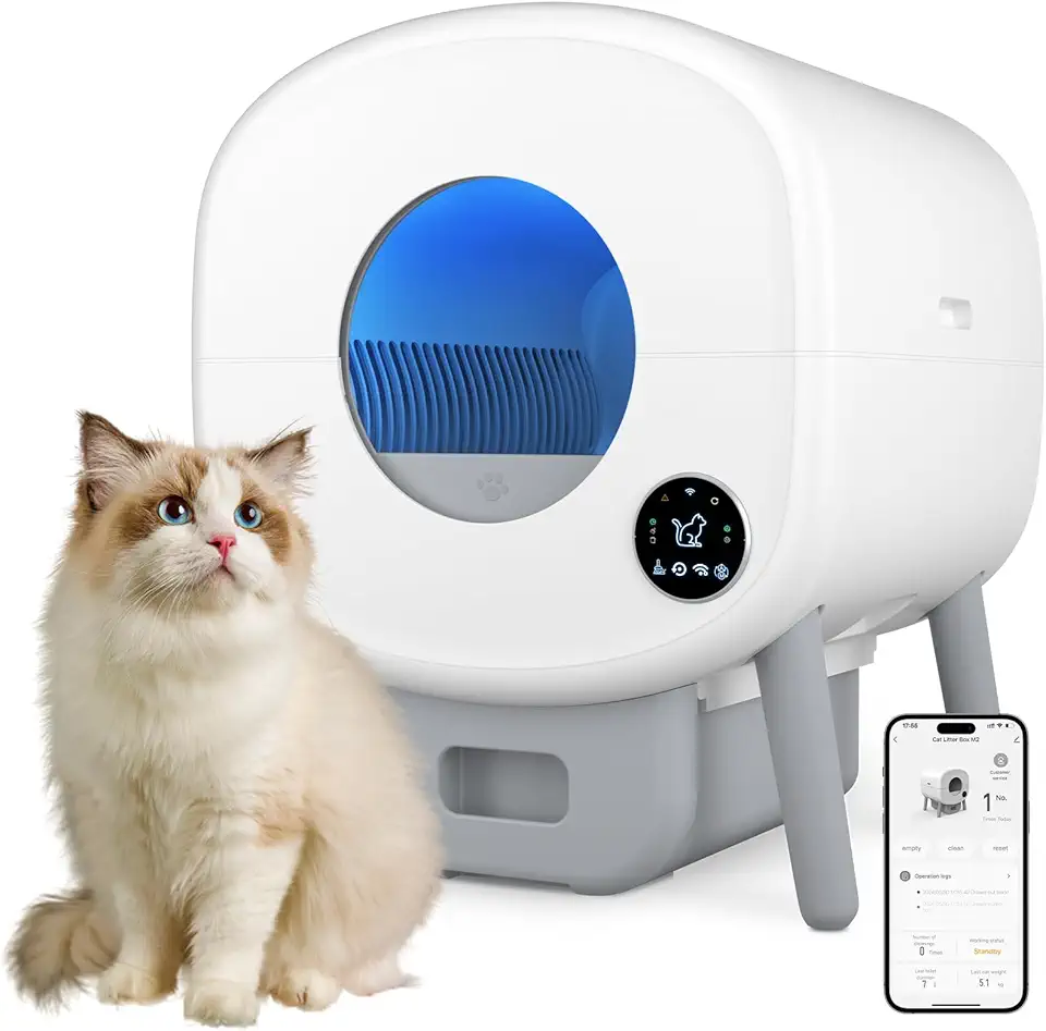 Self Cleaning Litter Box, 95 L Automatic Cat...