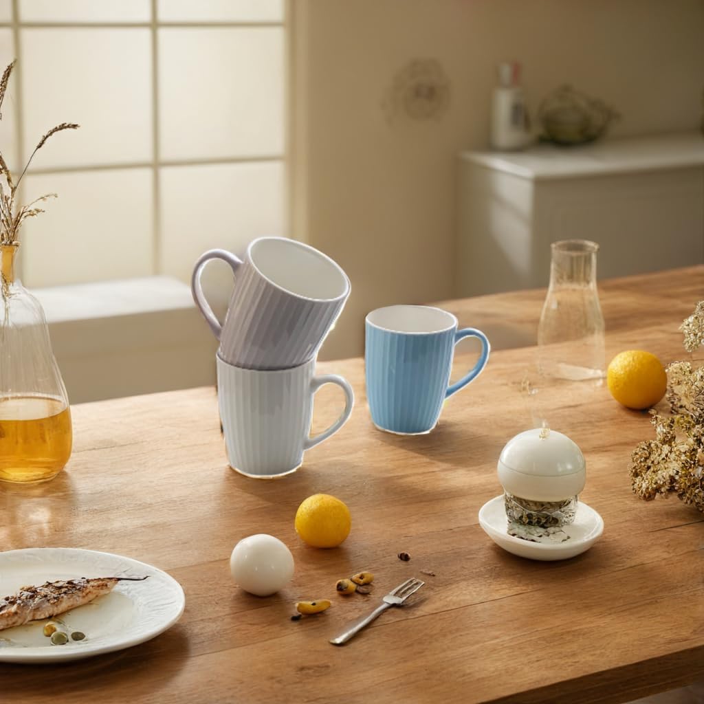 11 Ounce Porcelain Mugs, Set of 6 Coffee Mugs for Tea, Milk, Hot Cocoa, Multicolor - Image 7