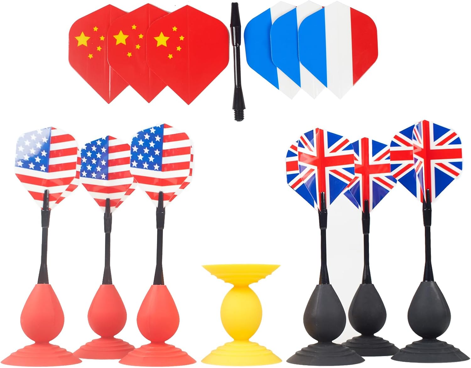 Silicone Sucker Darts Throwing Game Set, Indoor Outdoor Detachable Suction Cup Toys for Kids & Adults