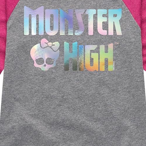 Monster High - Holographic Colors - Toddler & Youth Girls Raglan Graphic T-Shirt3