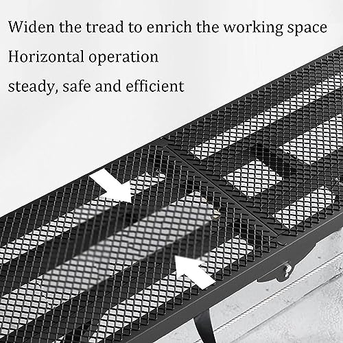 Escalera andamio multiusos de acero con plataforma ajustable portátil 4