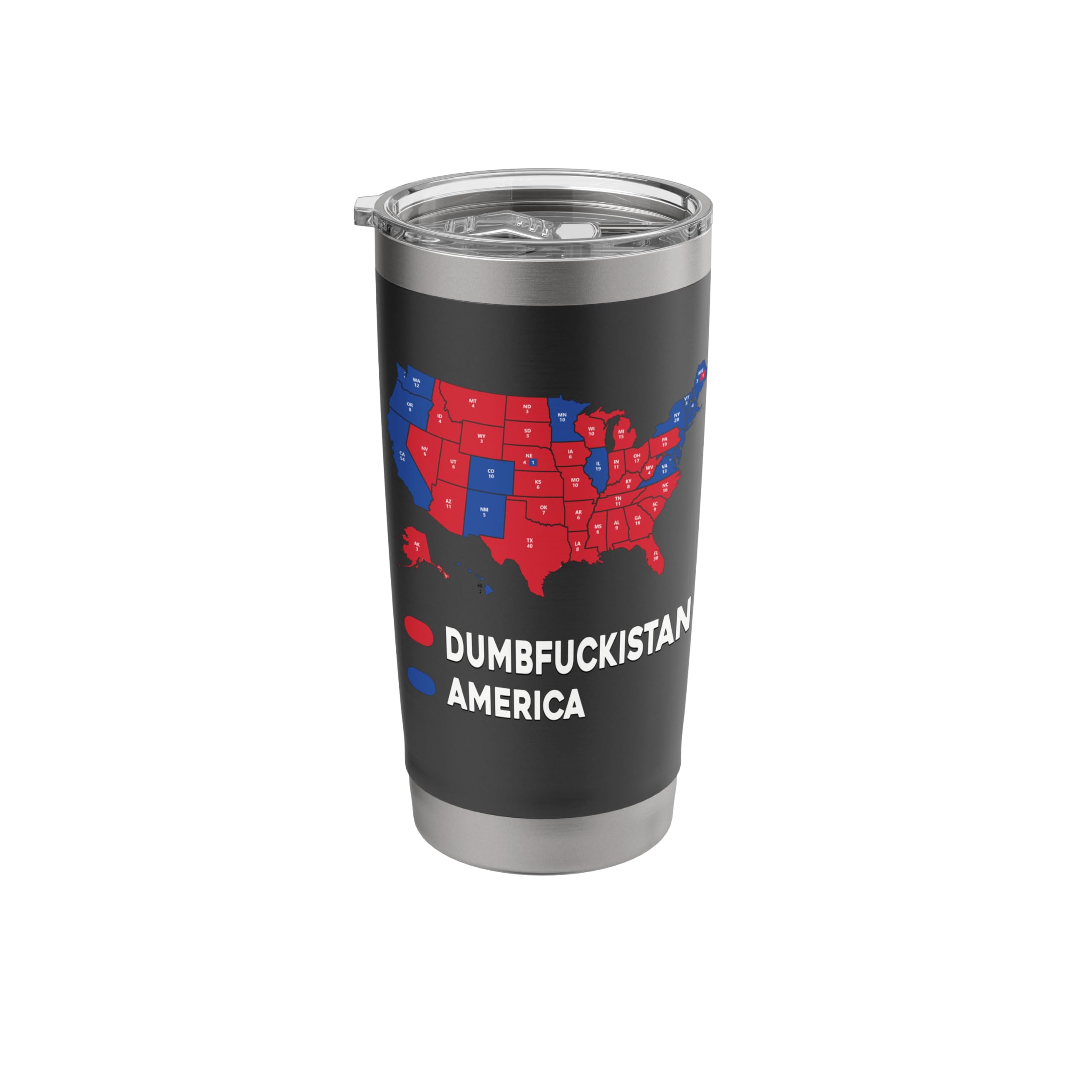 Funny Dumbfuckistan Election Map 2024 America Dumbfuckistan Stainless Steel Insulated Tumbler