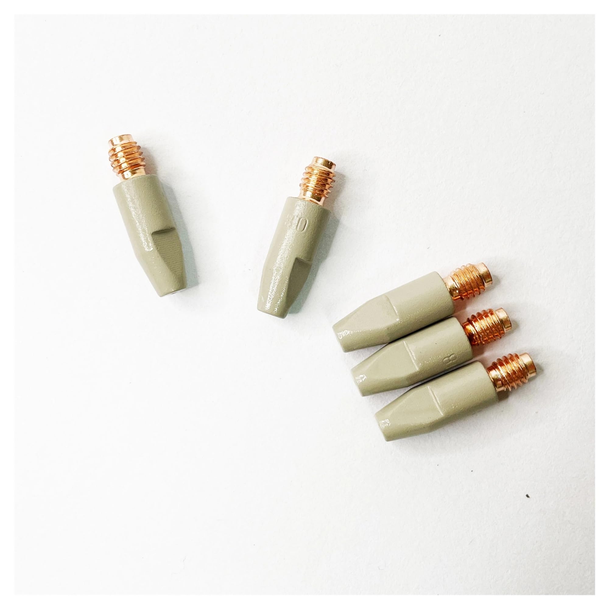 2/5 Pezzi, 24KD Punte di Contatto for Saldatura Nuovo Rivestimento Protegge 28mm M6 Punta ugello Gas 0.8/1.0/1.2mm Strumento di Saldatura Torcia for Saldatura Mig(1.2mm,5PCS)