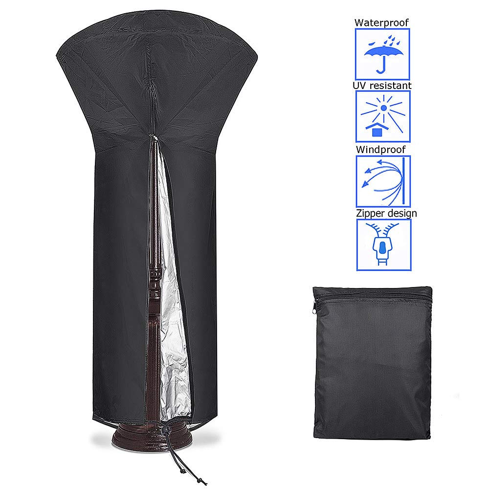Diealles Shine Housse pour Parasol Chauffant Noir 226 x 85 x 48 cm