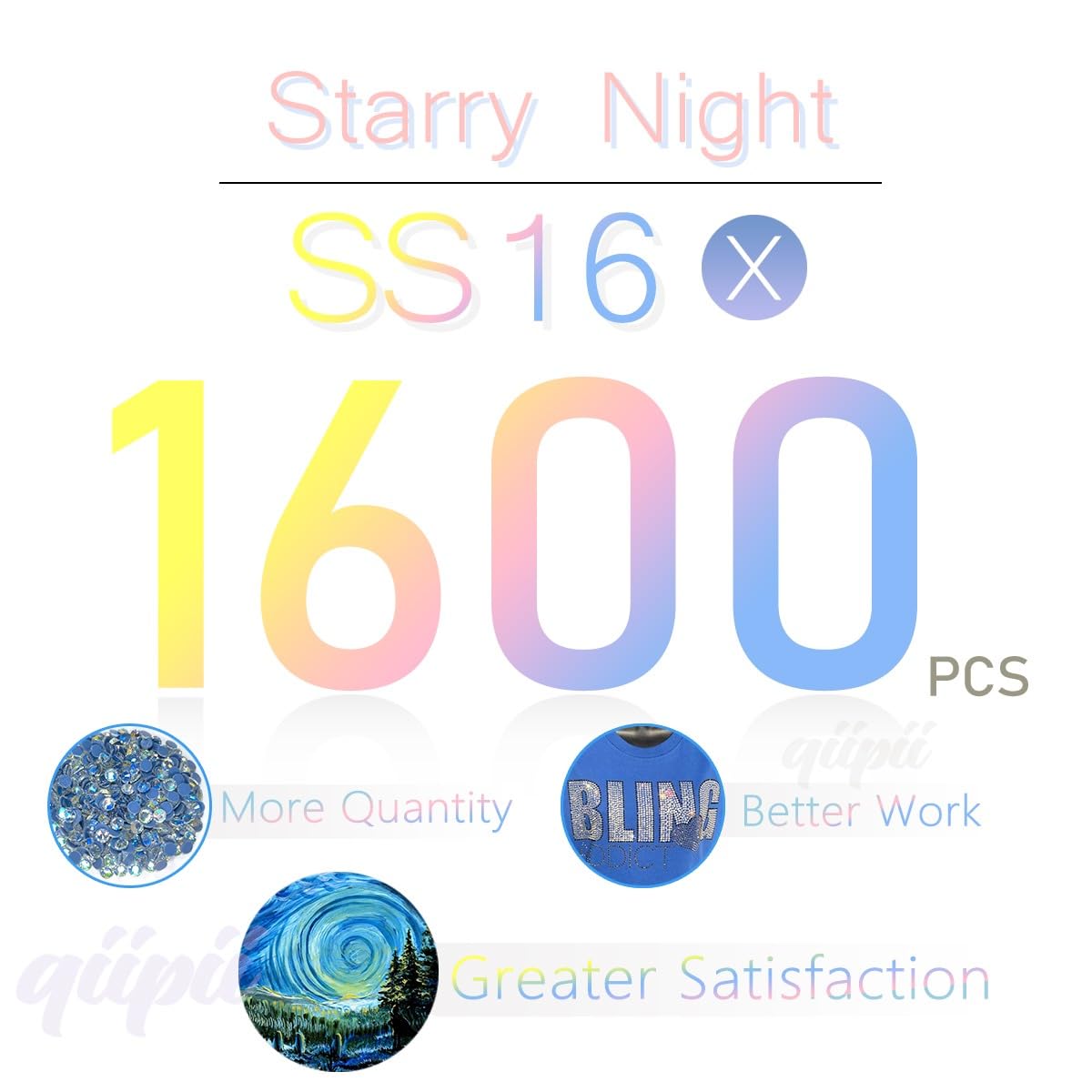 1600pcs SS16 Starry Sky Hotfix Rhinestones 4mm Flatback Hot Fix K9 Glass Round Moonlight Crystals Rhinestones Stone Gems Diamonds for Crafts Crafting Fabric Clothes Shoes Bag DIY Decoration - Image 3