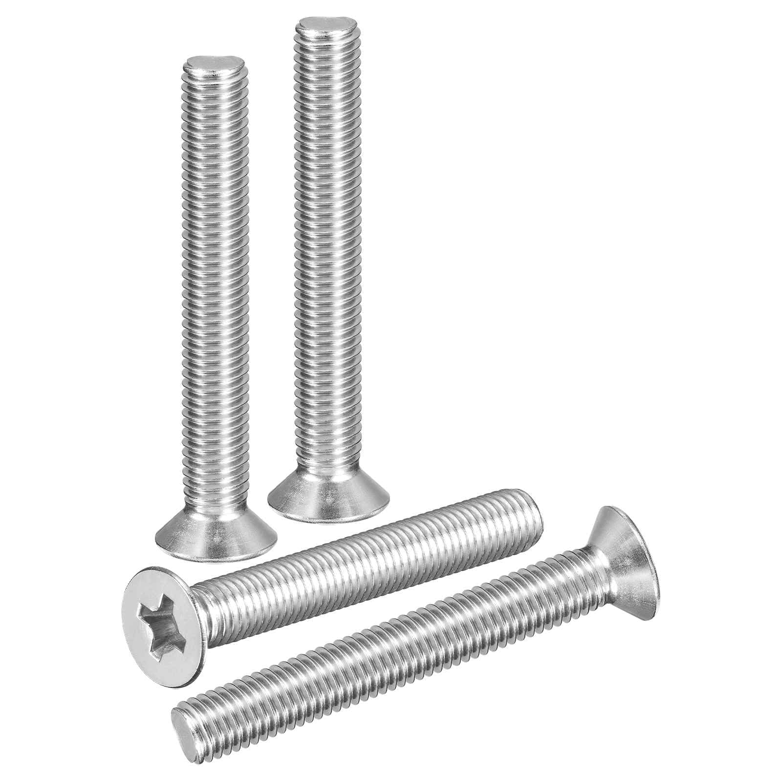 DTGN M10-1.5x80 Flat Head Countersunk Machine Screws - 4pcs - Good for Furniture and Machinery - 304 Stainless Steel Phillips Machine Screws Bolts - Silver โ image 1