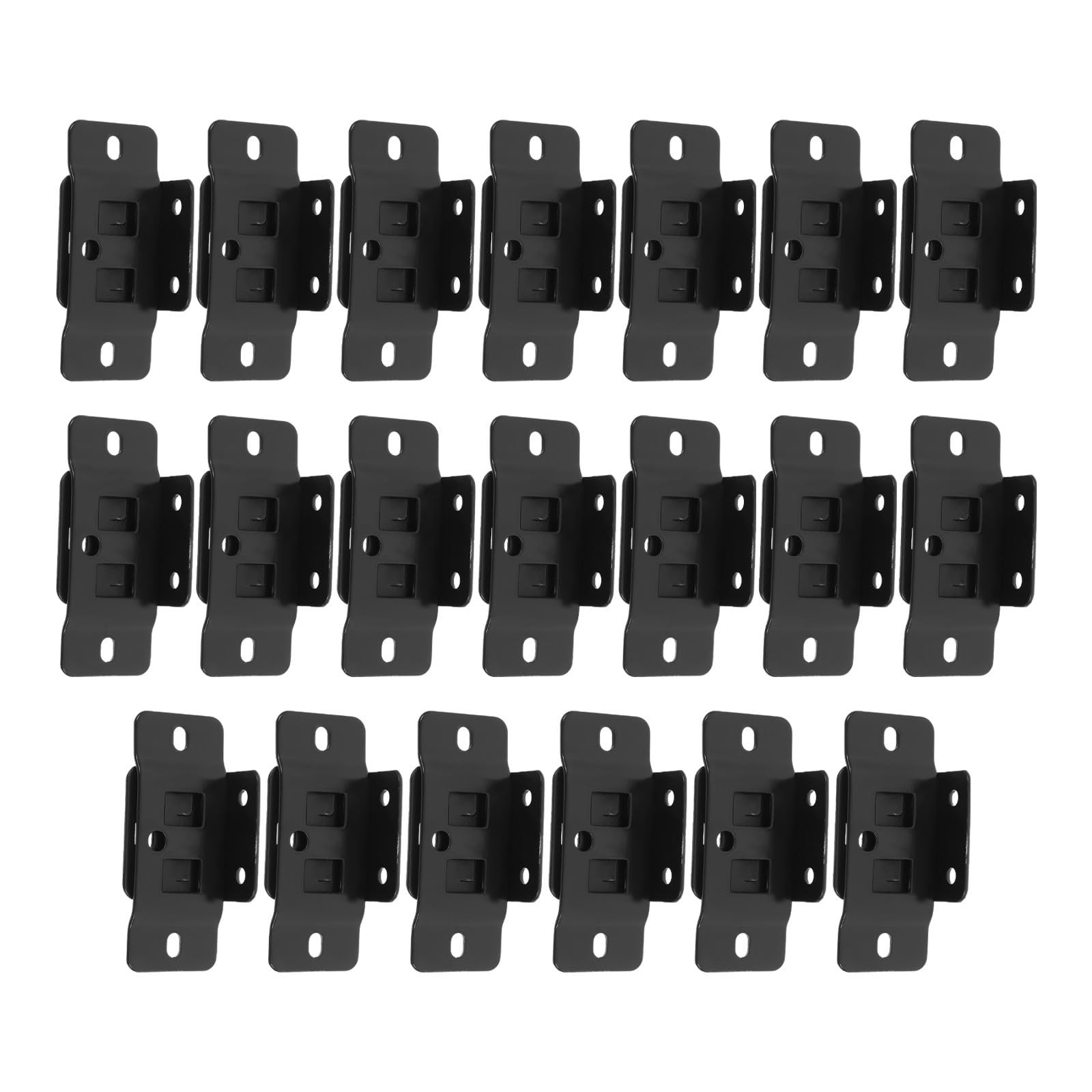 Soporte de estantería de hierro negro y escuadras en L para una alineación precisa de muebles