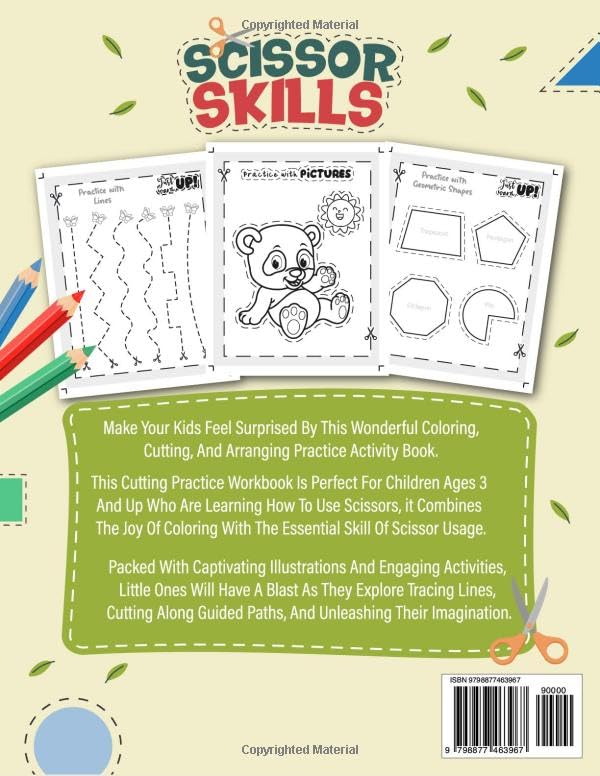 Scissor Skills Activity Book for Kids And Toddlers: Cut & Learn Scissors Activities, Cutting Crafts Practice for Kid ages 3-5 years old, Preschool ... for Girls & Boys using Safety Scissors image 3