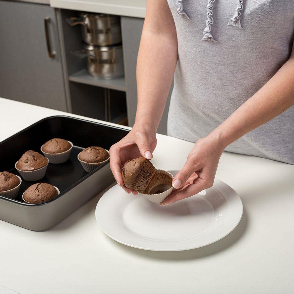 Lot De 12 Moules à Muffins Réutilisables En Silicone, Moules Arc-en