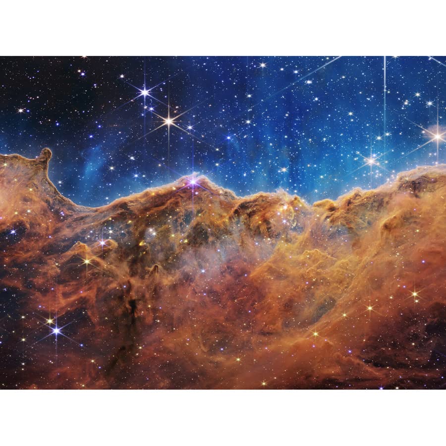 Artery8 NASA James Webb Space Telescope Cosmic Cliffs in the Carina Nebula NGC 3372 NIRCam Image Unframed Wall Art Print Poster Home Décor