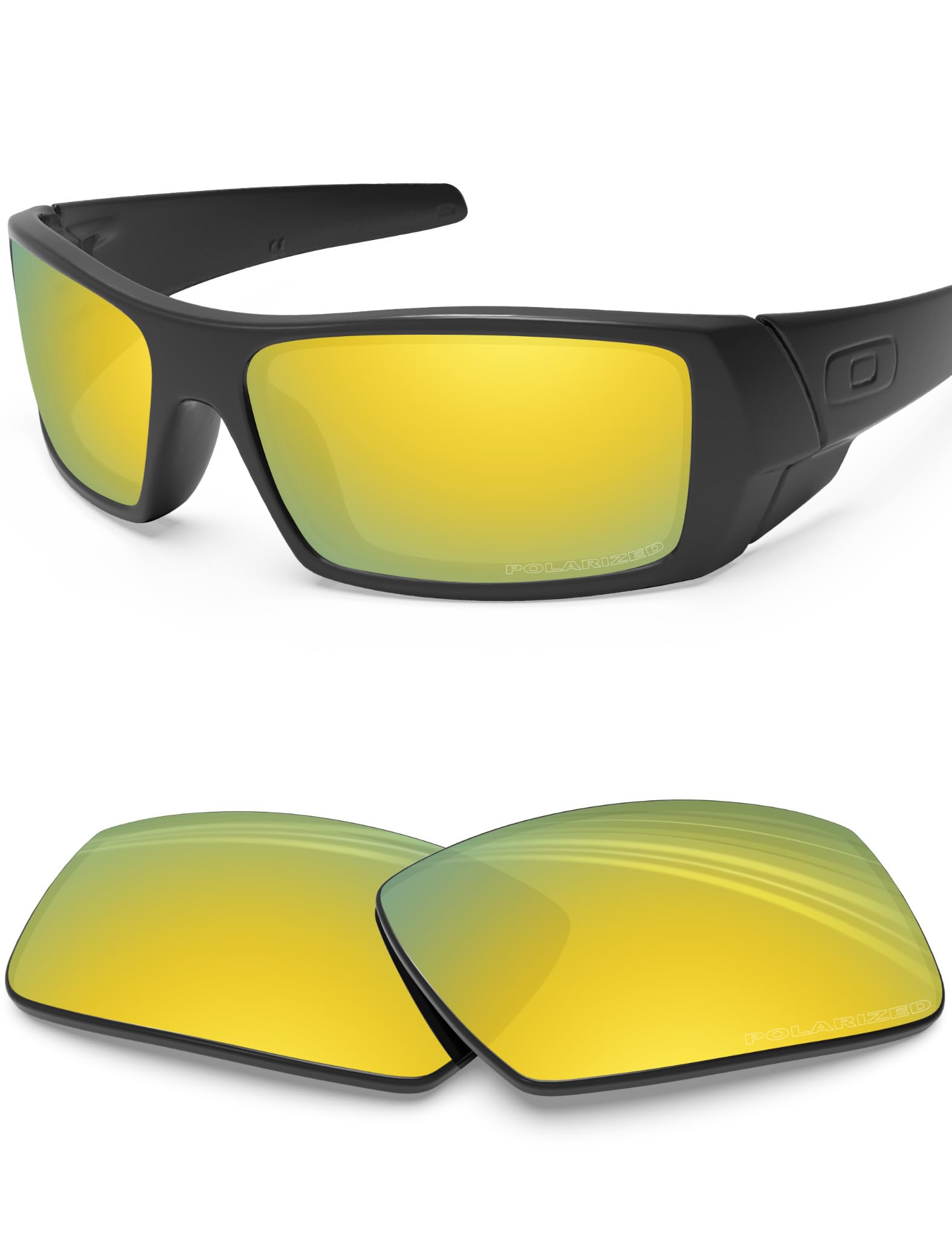 Blazerbuck Men's 24K Gold - Polarized Anti-Salt Polarized Replacet Lenses For Oakley Gascan - 24K Gold