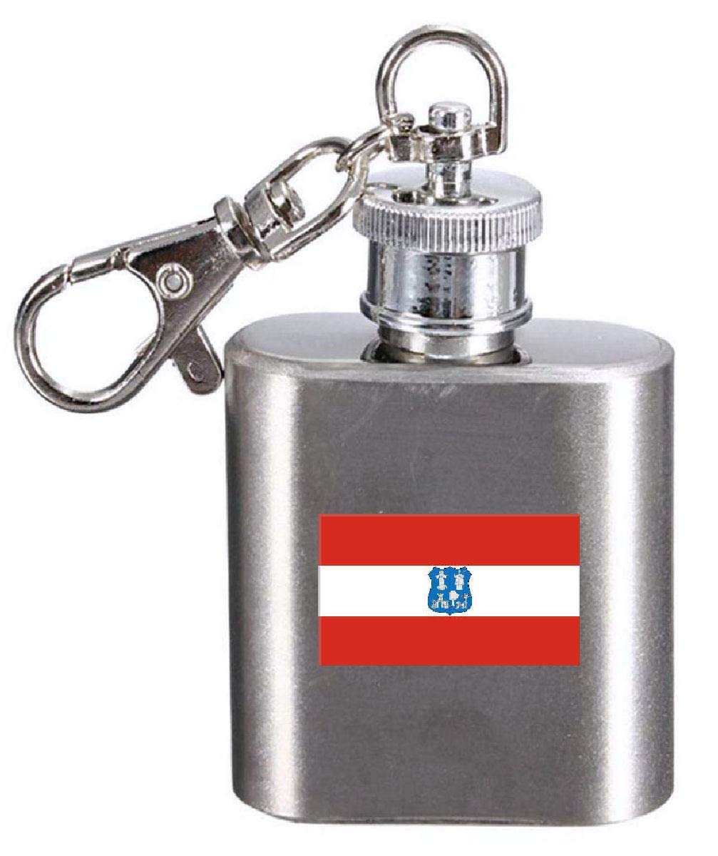 Flasque porte-clés gravé Asunción Slovaquie finition acier