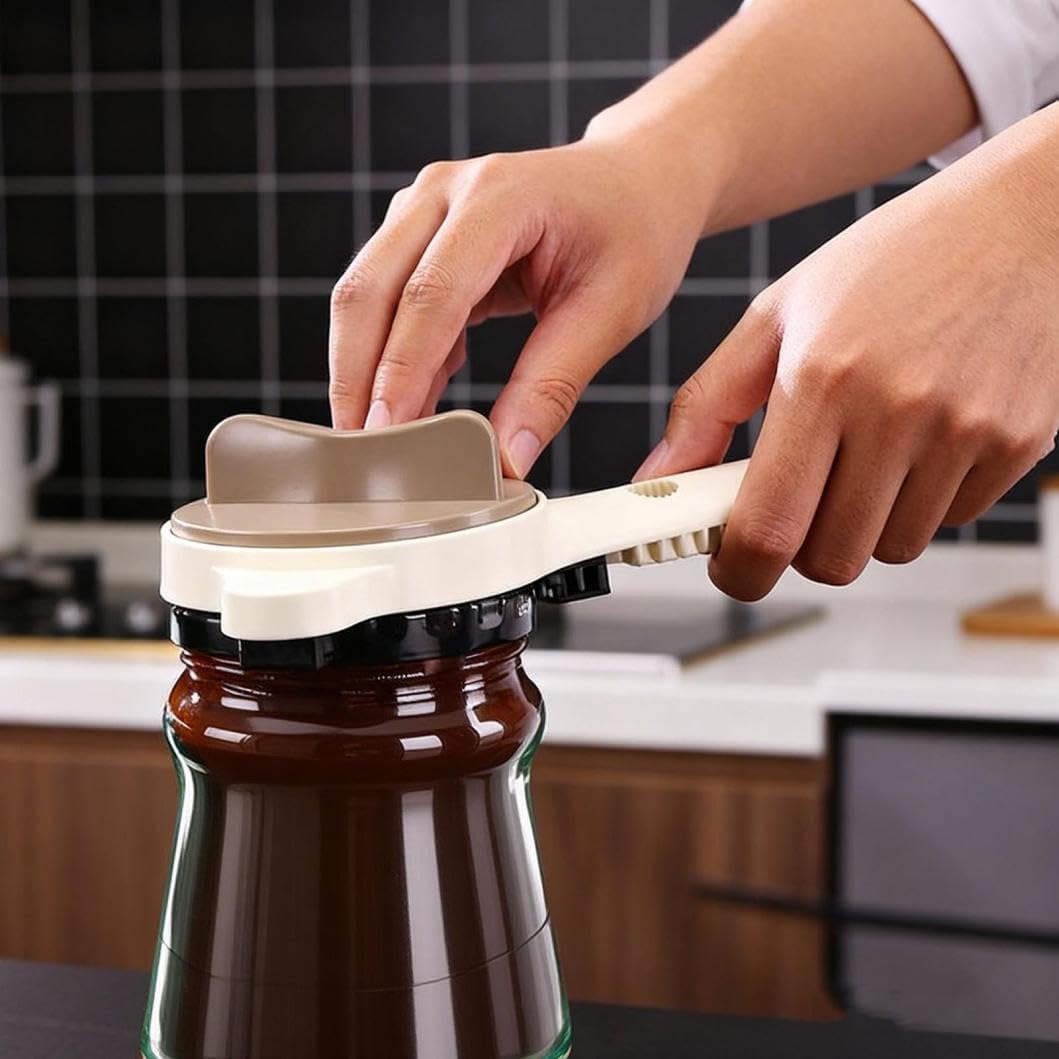 2026 Upgrade 4-in-1 Multi-Function Jar Opener, Adjustable Stainless Steel Bottle Lid Remover for Easy Grip, Universal Kitchen Tool for Jars, Bottles and Wine, Ideal for Elderly and Children (3Pcs)