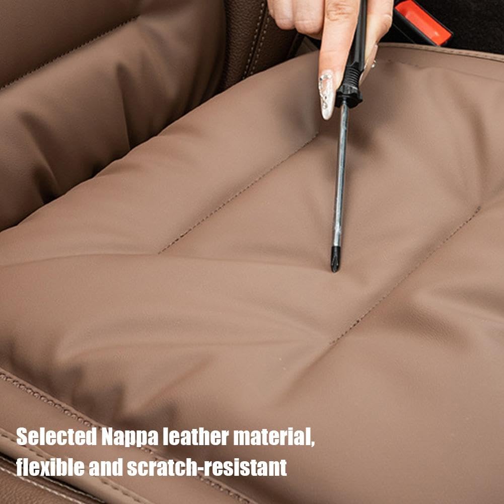 2 Stück Auto Sitz Auflage für Mini Clubman R55 F54 2007-2023, Vordersitz Sitzkissen Autositzbezüge Autositzschoner Rutsch Unterlage Autositzauflag,A/Brown
