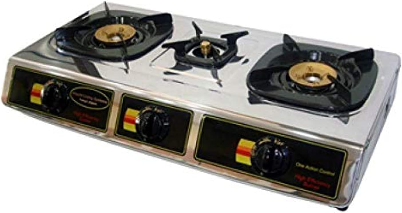 HITACHI Stainless Steel 3 Burner Gas Table Mph310ri