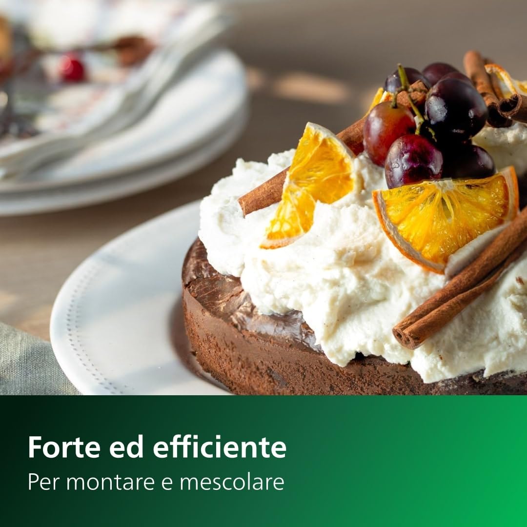 Philips 5000 Series Mixer, 450 W, 5 Velocità + Turbo, Facile Montaggio delle Fruste, Grigio/Cashmere (HR3741/00)