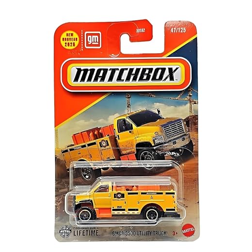 Carrinho Miniatura GM Matchbox Lifetime GMC 3500 Utility Truck - JBN64