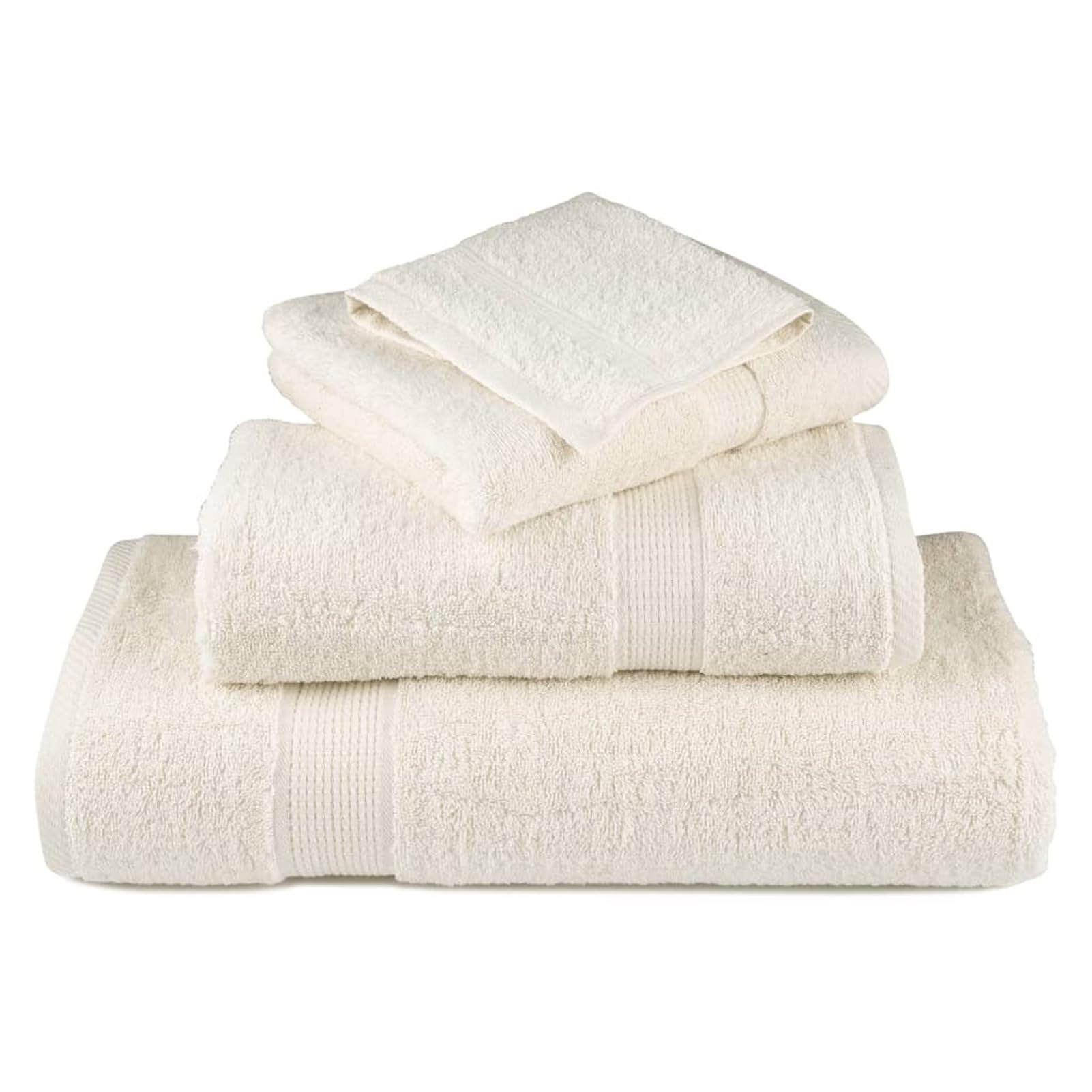 Asciugamani per Ospiti SOLUND 10 pz Crema 30x50cm 600 g/m2