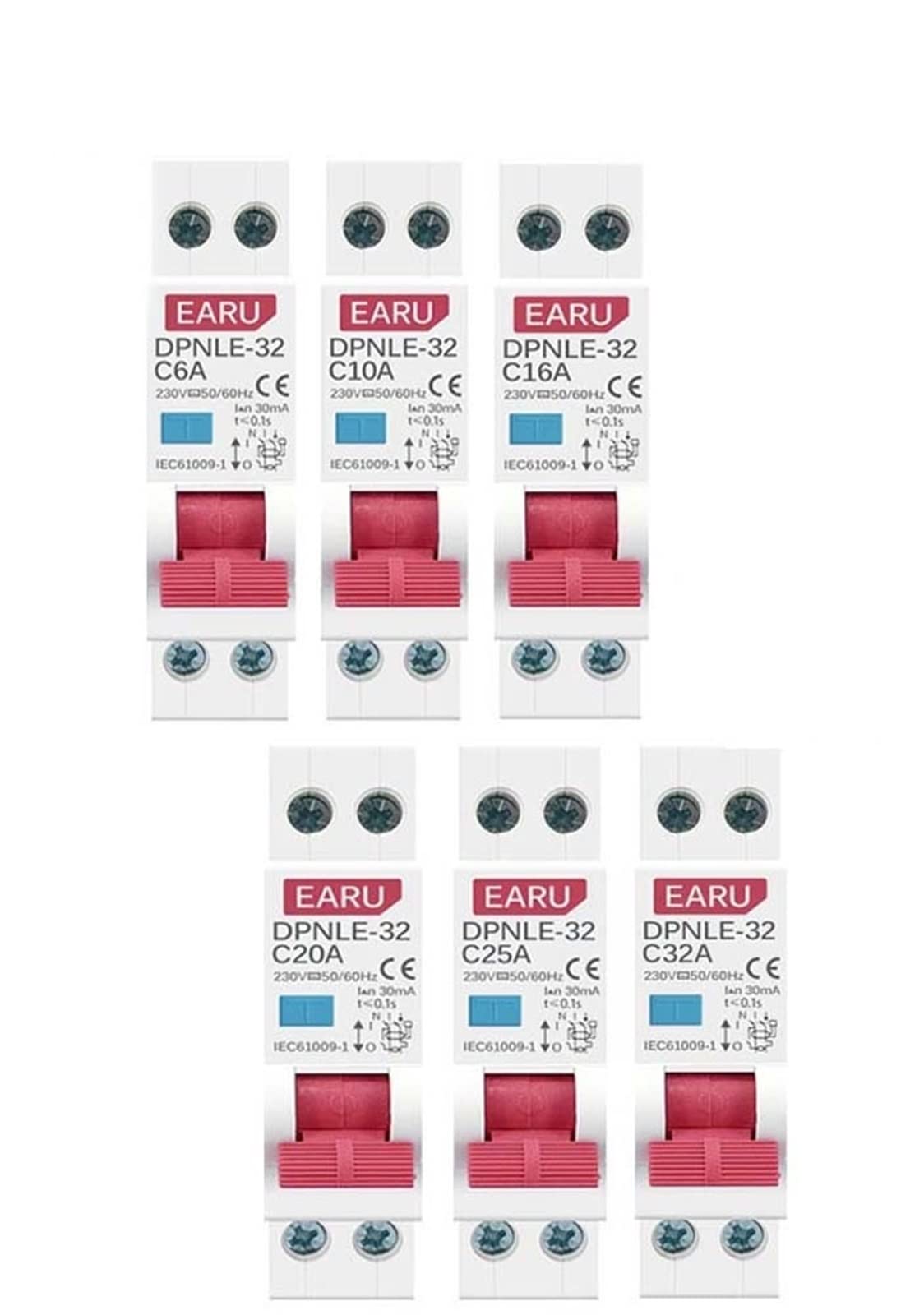 Disjoncteur différentiel 18mm 230V 1P+N 6KA pour tableau électrique sûr