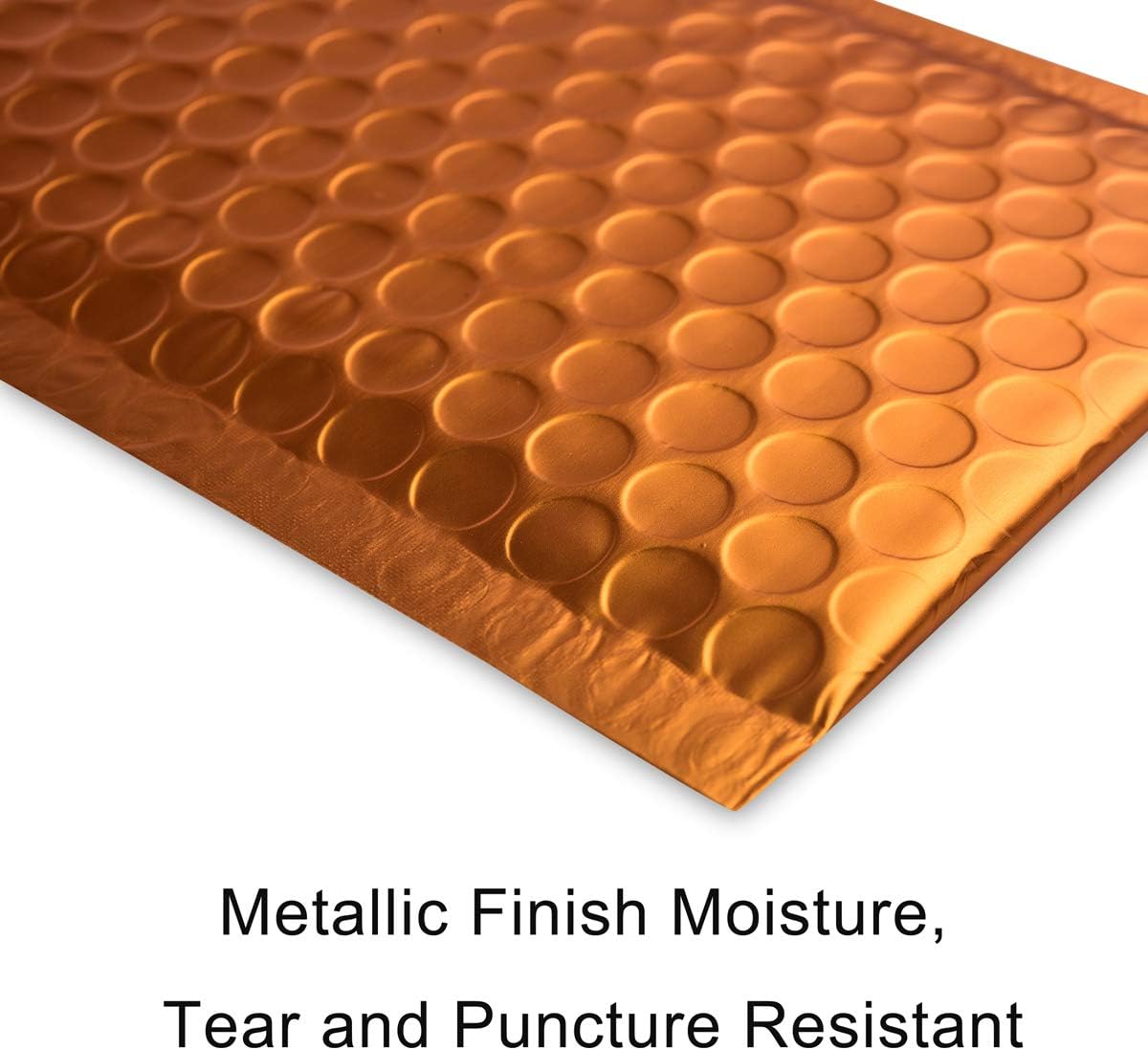 Small Size Metallic Matte Gold Bubble Mailers Mailing Padded Envelopes- Self-Seal Closure Bubble Shipping Bag 4x8 Inch- Pack of 25