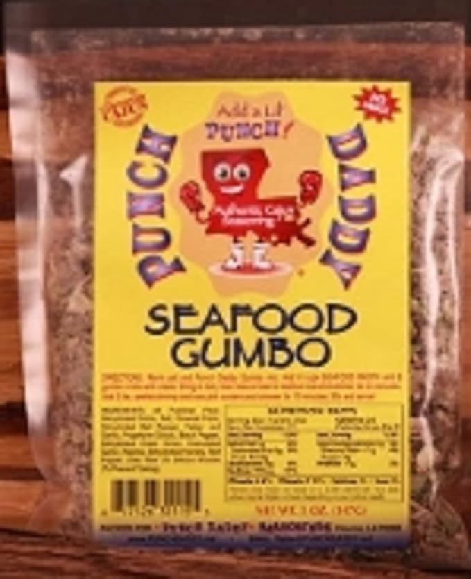 Punch Daddy Seafood Gumbo Dinner Mix (No MSG), 5 Ounce Bag