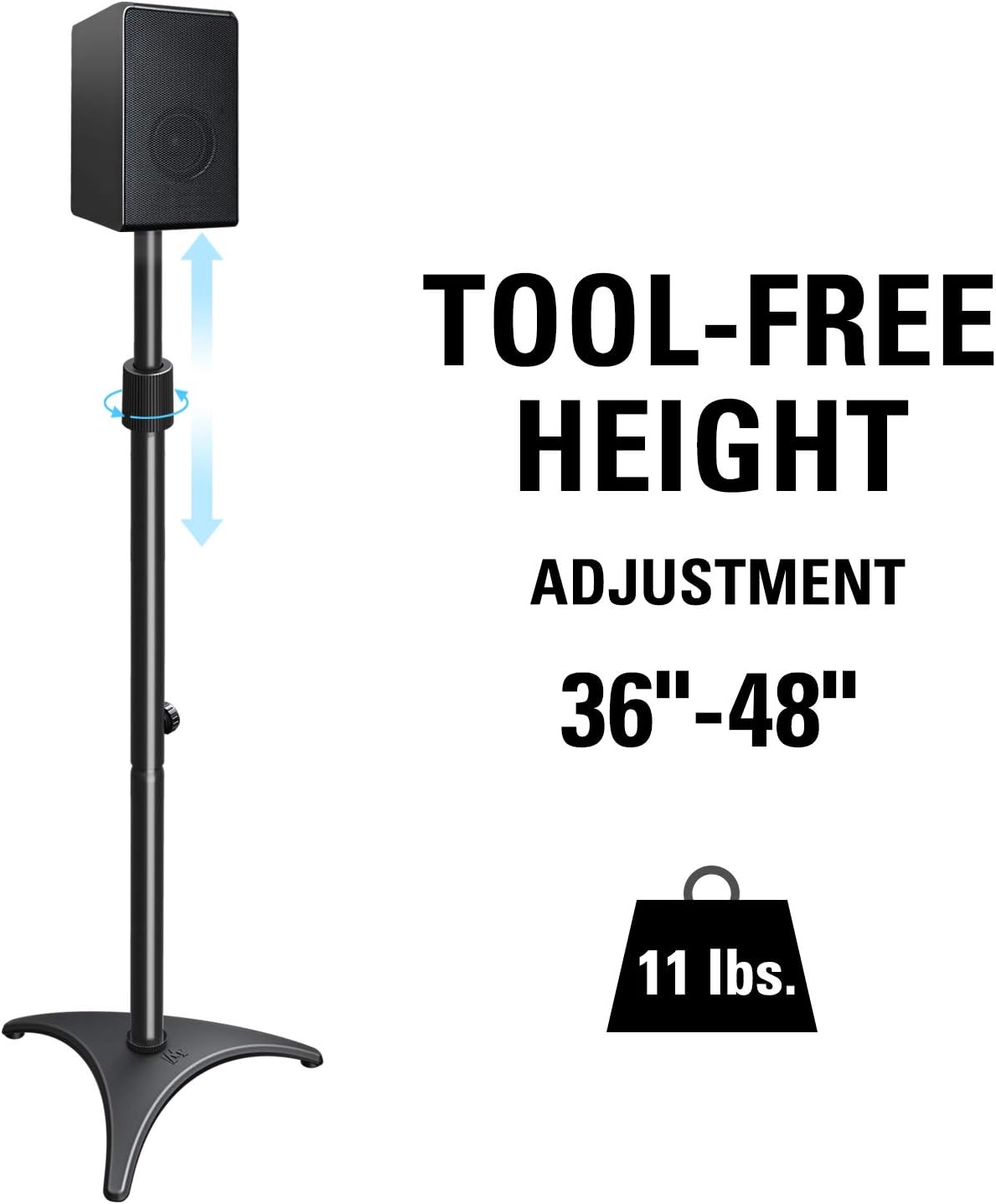 70% Off Everything Mounting Dream Height Adjustable Speaker Stands Mounts, One Pair Floor Stands, Heavy Duty Base Extendable Tube, 11 lbs Capacity Per Stand, 35.5-48 Height Adjustment MD5401 (Speakers Not Included) Exclusive Discount 90% Price Mounting Dream Height Adjustable Speaker Stands Mounts, One Pair Floor Stands, Heavy Duty Base Extendable Tube, 11 lbs Capacity Per Stand, 35.5-48 Height Adjustment MD5401 (Speakers Not Included)