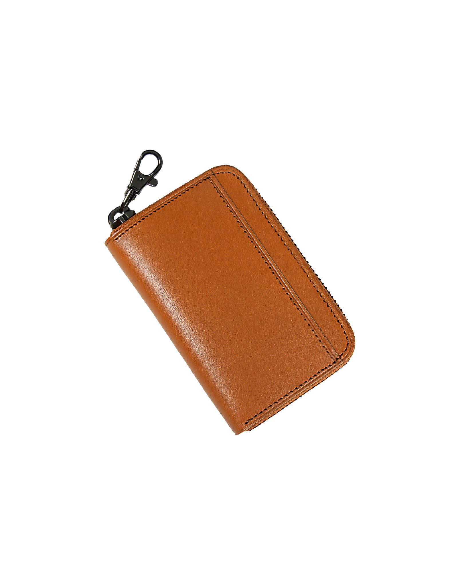 Aoita Men's Key Case, Tochigi Leather, Made in Japan, Multifunctional, Genuine Leather, 5 Hooks, Zipper, Smart Key Case, Car, Key, Compact, Card Holder, Key Case, Gift, Braun : Clothing, Shoes & Jewel