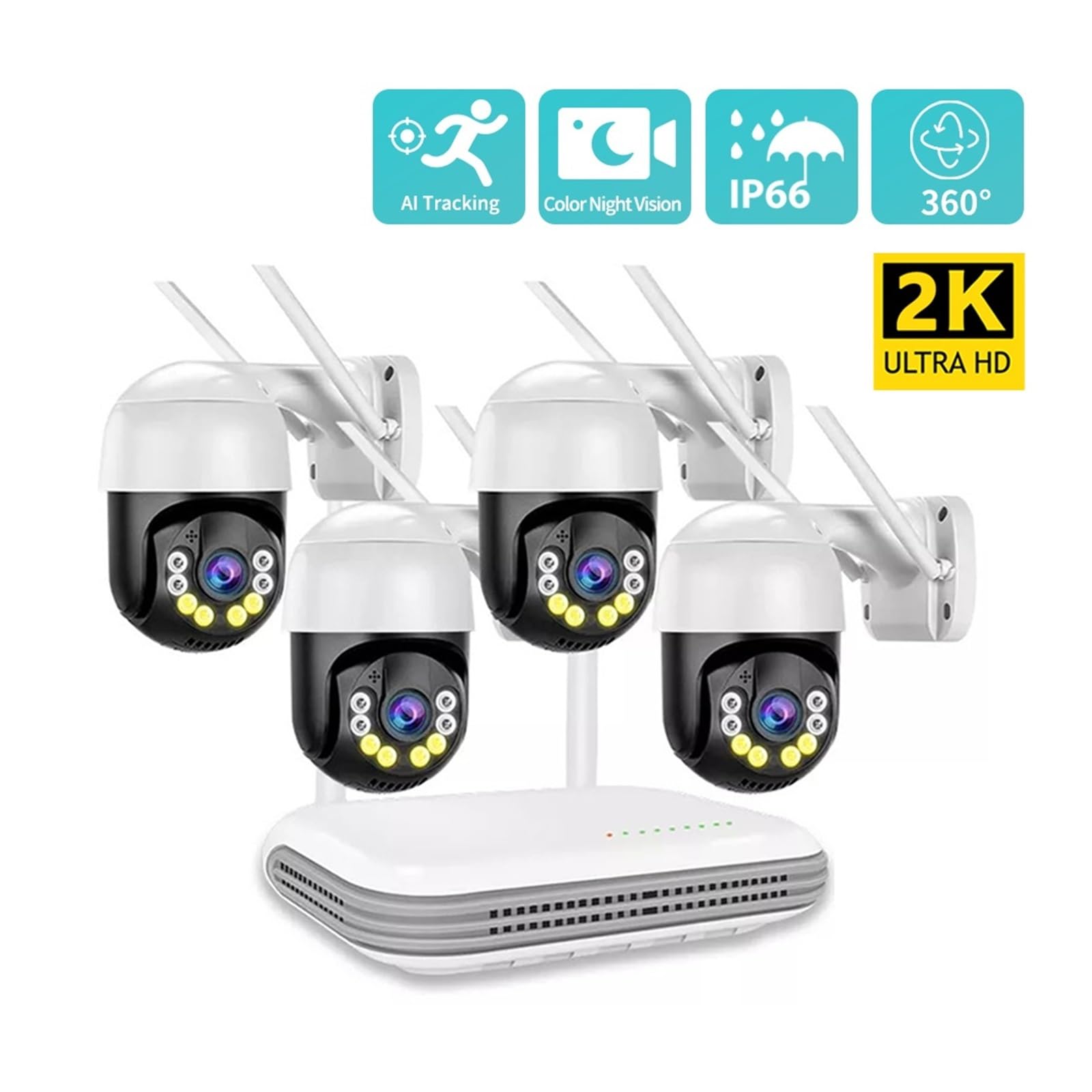 Kit de caméra de vidéosurveillance avec système sans Fil WiFi