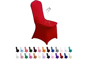SUPERO Waterproof Red Chair Covers 12PCS
