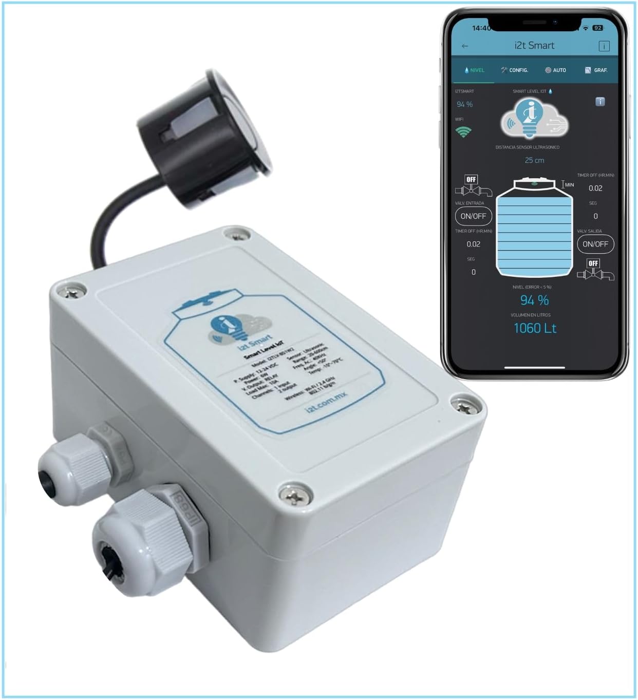 EPT-TLC2326P-Lora – LoRaWAN WiFi Ultrasonic Water Level Sensor (Tuya-Compatible) - We Volt