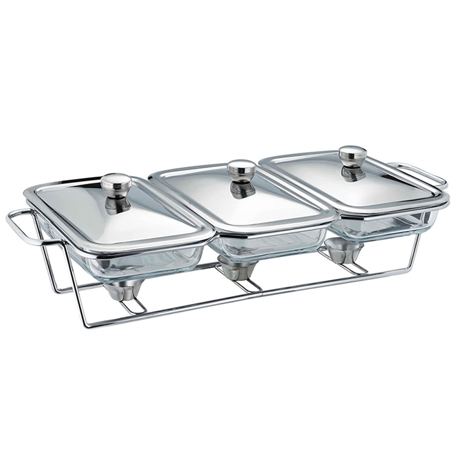 Scaldavivande per alcool, in acciaio inox, con vassoi in vetro per la freschezza degli alimenti, ideale per catering, feste, matrimoni
