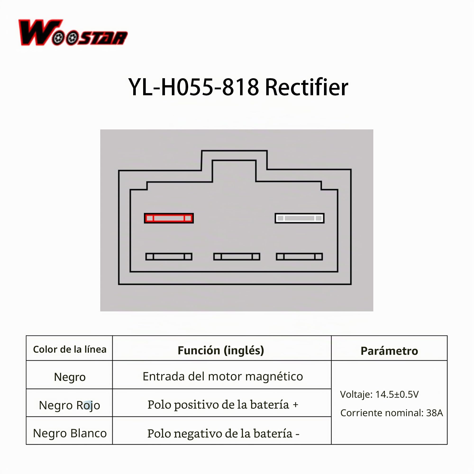 WOOSTAR 5 Pines Rectificador Regulador de Voltaje Reemplazo para GSXR 600 1997-2005 750 1996-2005 1000 2001-2004 Hayabusa 1999-2007 VL1500 Intrude 1998-2004 LT-F500F Quadrunner 1998-1999 Pocket Bike