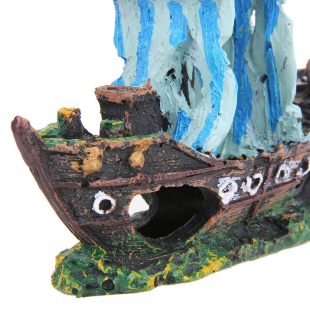 Decorazione Acquario Nave Pirata - Resina Ecologica Per Acquari Dolce E Salata - Foto 9